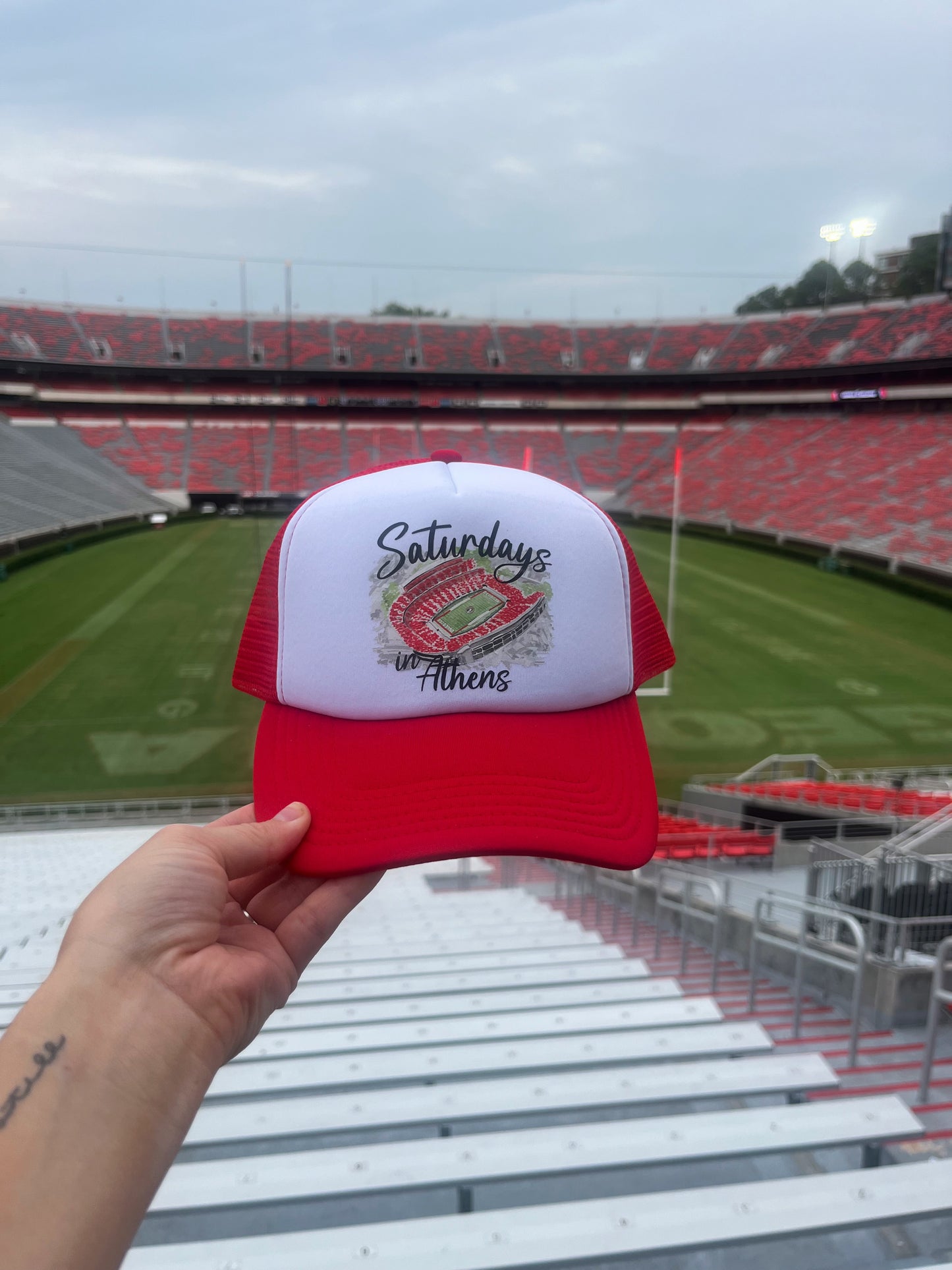 Saturdays in Athens Trucker Hat