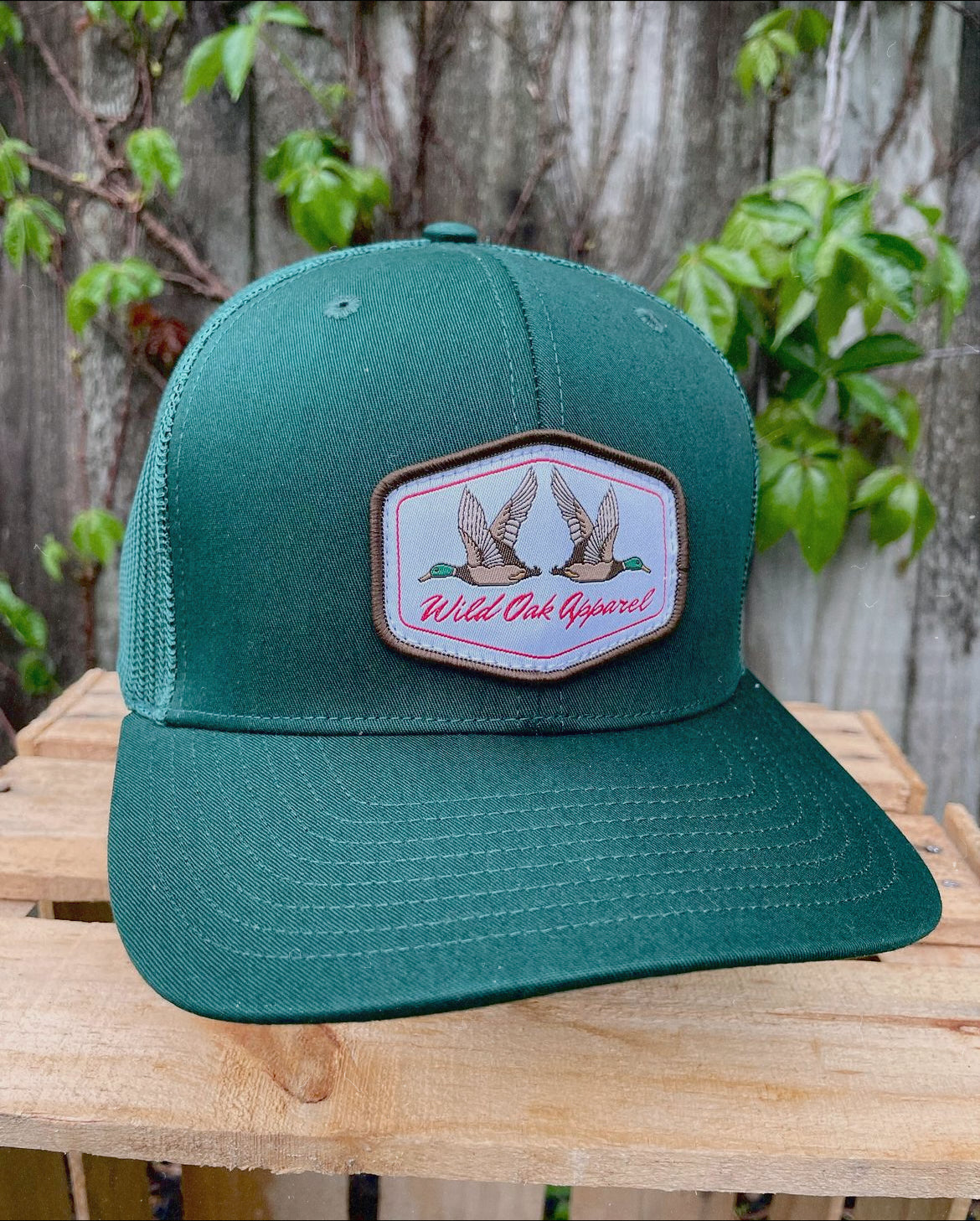 Dark Green WOA Duck Patch Hat- Richardson 112